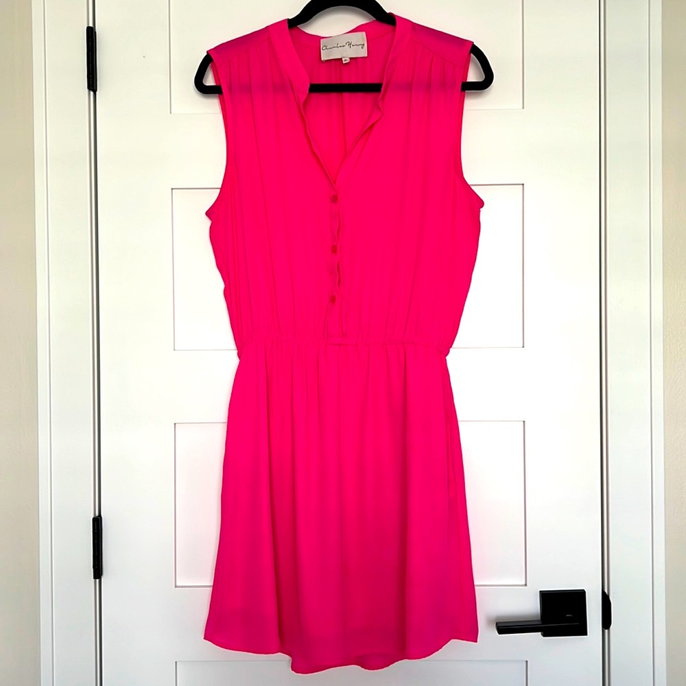 Sleeveless Charles Henry Fuchsia Dress (w/ pockets!)